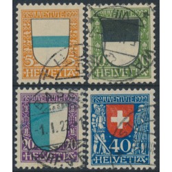 SWITZERLAND - 1922 Pro Juventute set of 4, used – Michel # 175-178