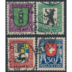 SWITZERLAND - 1925 Pro Juventute set of 4, used – Michel # 214-217
