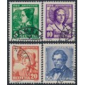 SWITZERLAND - 1935 Pro Juventute set of 4, used – Michel # 287-290