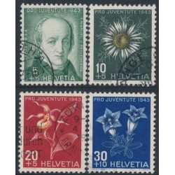 SWITZERLAND - 1943 Pro Juventute set of 4, used – Michel # 424-427