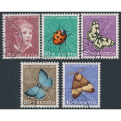 SWITZERLAND - 1952 Pro Juventute set of 5, used – Michel # 575-579