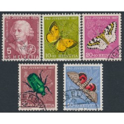 SWITZERLAND - 1957 Pro Juventute set of 5, used – Michel # 648-652