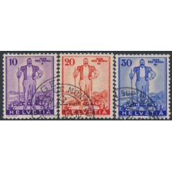 SWITZERLAND - 1936 Pro Patria set of 3, used – Michel # 294-296