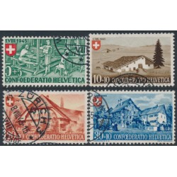 SWITZERLAND - 1945 Pro Patria set of 4, used – Michel # 460-463