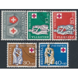 SWITZERLAND - 1957 Pro Patria set of 5, used – Michel # 641-645