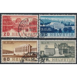 SWITZERLAND - 1938 International Organisations set of 4, used – Michel # 321-324