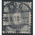 SWITZERLAND - 1891 40c grey Helvetia, perf. 11½:11, oval watermark (Kz. I), used – Zum. # 69C