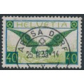 SWITZERLAND - 1929 40c blue/green Airmail on smooth paper, used – Michel # 234x