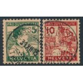 SWITZERLAND - 1915 Pro Juventute set of 2, used – Michel # 128-129