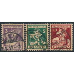 SWITZERLAND - 1916 Pro Juventute set of 3, used – Michel # 130-132