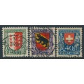 SWITZERLAND - 1921 Pro Juventute set of 3, used – Michel # 172-174