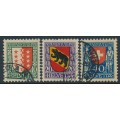 SWITZERLAND - 1921 Pro Juventute set of 3, used – Michel # 172-174