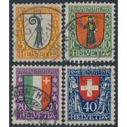 SWITZERLAND - 1923 Pro Juventute set of 4, used – Michel # 185-188