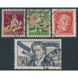 SWITZERLAND - 1927 Pro Juventute set of 4, used – Michel # 222-225