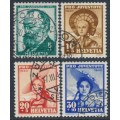 SWITZERLAND - 1940 Pro Juventute set of 4, used – Michel # 373-376