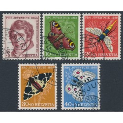 SWITZERLAND - 1955 Pro Juventute set of 5, used – Michel # 618-622