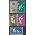 SWITZERLAND - 1950 Pro Patria set of 5, used – Michel # 545-549