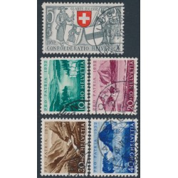 SWITZERLAND - 1952 Pro Patria set of 5, used – Michel # 570-574