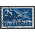 SWITZERLAND - 1923 25c deep ultramarine Airmail on smooth paper, used – Michel # 180x