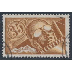 SWITZERLAND - 1923 35c orange-brown Airmail on smooth paper, used – Michel # 181x