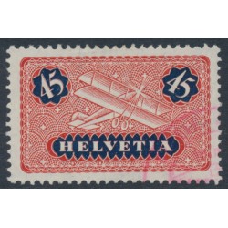 SWITZERLAND - 1923 45c red/ultramarine Airmail on smooth paper, used – Michel # 183x