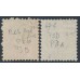 SWITZERLAND - 1899 25c blue Helvetia, 'white flaws NE corner' x 2 examples, used – Zum. # 73D.2.42