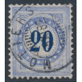 SWITZERLAND - 1882 20c blue Postage Due, granite paper, normal frame, used – Zumstein # P11N