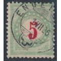 SWITZERLAND - 1883 5c red/opal-green Postage Due, inverted frame, used – Zumstein # P17AK
