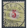 SWITZERLAND - 1887 5c red/yellow-green Postage Due, inverted frame, used – Zumstein # P17CK