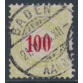 SWITZERLAND - 1887 100c red/yellow-green Postage Due, inverted frame, used – Zumstein # P21CK