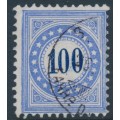 SWITZERLAND - 1881 100c ultramarine/blue Postage Due (inverted frame type II), used – Mi # P8IIN