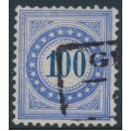 SWITZERLAND - 1882 100c blue Postage Due, granite paper, inverted frame, used – Zumstein # P13K