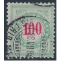 SWITZERLAND - 1883 100c red/opal-green Postage Due, inverted frame, used – Zumstein # P21AK