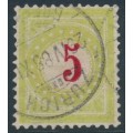 SWITZERLAND - 1888 5c red/yellow-green Postage Due, frame type I, used – Zumstein # P17CIK