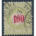 SWITZERLAND - 1884 100c red/pale green Postage Due, upright frame, used – Zumstein # P21BN
