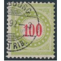 SWITZERLAND - 1892 100c red/greenish olive Postage Due, upright frame, used – Zumstein # P21DbN