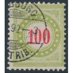 SWITZERLAND - 1892 100c red/greenish olive Postage Due, upright frame, used – Zumstein # P21DbN