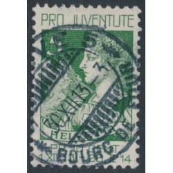 SWITZERLAND - 1913 5c+5c green Pro Juventute, used – Michel # 117