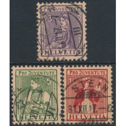 SWITZERLAND - 1917 Pro Juventute set of 3, used – Michel # 133-135