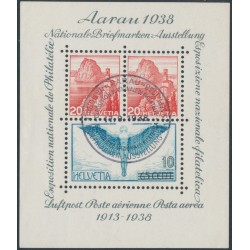 SWITZERLAND - 1938 Aarau Stamp Exhibition M/S, used – Michel # Block 4