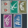 SWITZERLAND - 1950 Pro Patria set of 5, CTO – Michel # 545-549
