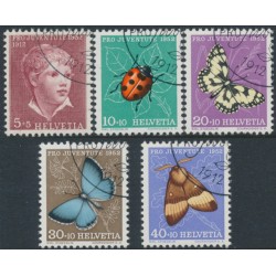 SWITZERLAND - 1952 Pro Juventute set of 5, used – Michel # 575-579