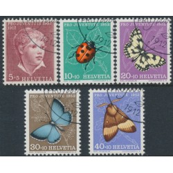 SWITZERLAND - 1952 Pro Juventute set of 5, used – Michel # 575-579