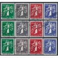 SWITZERLAND - 1939 Swiss National Exhibition set of 12, used – Michel # 344-355