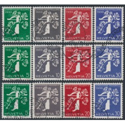 SWITZERLAND - 1939 Swiss National Exhibition set of 12, used – Michel # 344-355