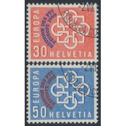 SWITZERLAND - 1959 PTT Conference overprint set of 2, used – Michel # 681-682