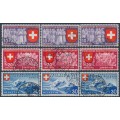 SWITZERLAND - 1939 Swiss National Exhibition set of 9, used – Michel # 335-343