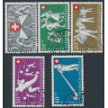 SWITZERLAND - 1951 Pro Patria set of 5, used – Michel # 555-559