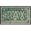 SWITZERLAND - 1945 3Fr green Peace issue, used – Michel # 457