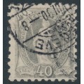 SWITZERLAND - 1889 40c grey Helvetia, perf. 9¾:9¼, oval watermark (Kz. I), used – Zum. # 69B